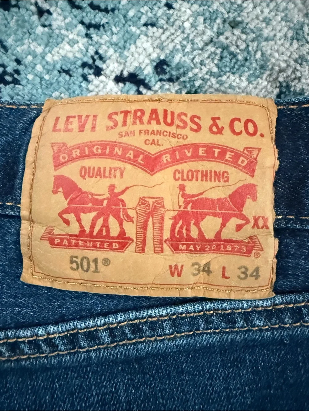 Levi's Unisex Dark Blue Straight Jeans